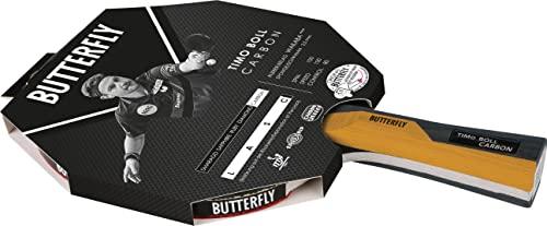 Butterfly Timo Boll Carbon Racchetta da ping pong | Rivestimento Wakaba certificato ITTF per competizione | spugna da 2,0 mm | per giocatori professionisti allenati