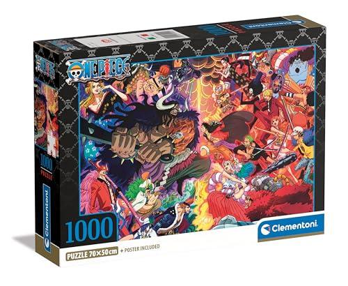 Clementoni Puzzle One Piece - 1000 Pezzi - Puzzle Adulti, Poster Incluso, Puzzle Anime, Manga, Divertimento Per Adulti, Made In Italy, 39922