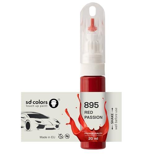 SD COLORS ROSSO PASSIONE 865 895 895B - Pennello per ritocchi da 20 ML per riparazione graffi (solo vernice)