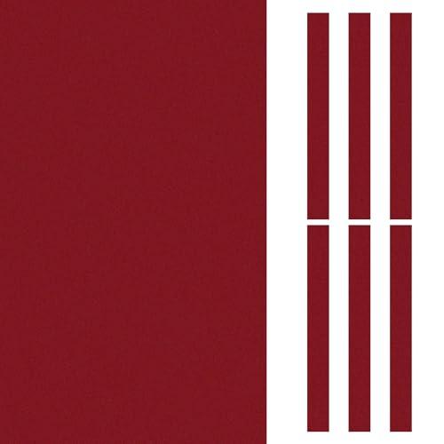 PATIKIL Tessuto per Biliardo 7ft, Feltro per Tavolo Biliardo Professionale con 6 Strisce Panno, Accessori Ricambio in Panno Biliardo per Bar Club, Rosso