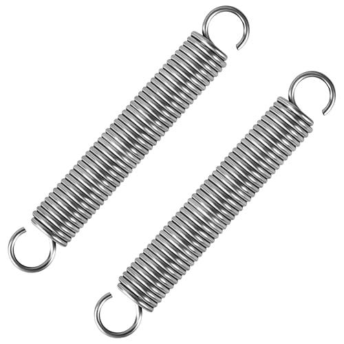 GUNGY Molle a Trazione 80mm Molla di Trazione Doppio Gancio in Acciaio Inossidabile Diametro Filo 1,5mm Diametro Esterno 12mm Tiro 6kg 2 Pezzi