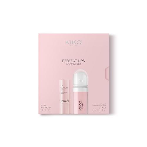 KIKO Milano Perfect Lips Caring Set, Set Skincare: 1 Scrub Labbra E 1 Crema Labbra Perfezionatrice
