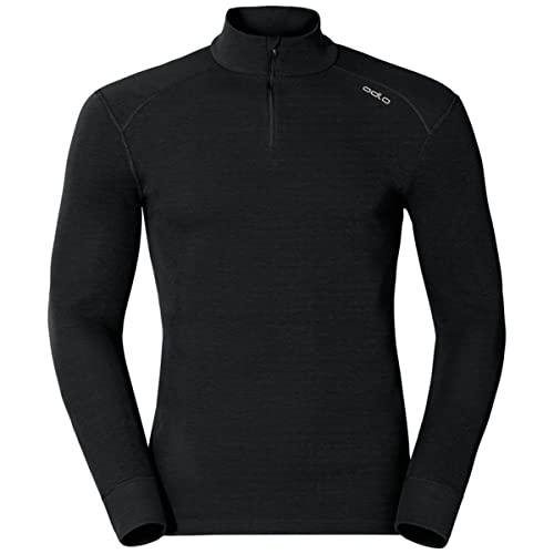 Odlo Intimo termico da uomo Active Warm I Maglia termica a maniche lunghe I Intimo termico da sci I Maglia termica a maniche lunghe con collo e mezza zip I Uomo