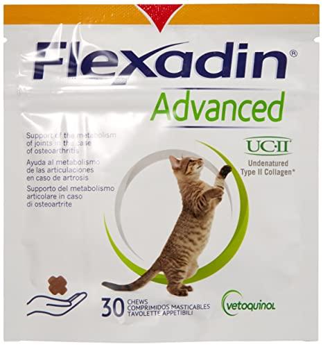 Vetoquinol Flexadin Advanced | Mangime Complementare per Gatti di Tutte le Taglie | Supporto e Prevenzione per Articolazioni | 30 Tavolette Appetibili Masticabili - 150 g