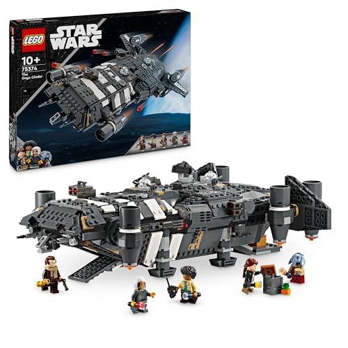 LEGO Star Wars Onyx Cinder, Astronave Giocattolo da Costruire dalla Serie TV Skeleton Crew, Giochi per Bambini e Bambine da 10 Anni con 5 Minifigure di Personaggi, Idea Regalo da Collezione 75374