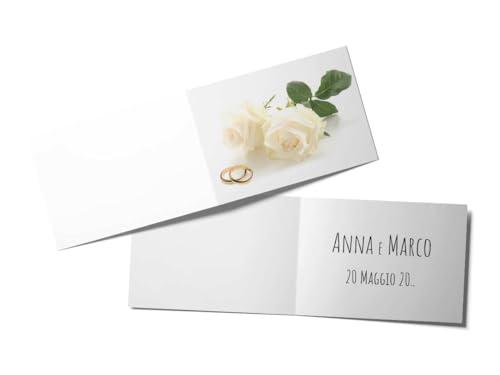 Bigliettini Bomboniera Confetti Personalizzabili con Nome e Data per tutte le Occasioni (24-Matrimonio)