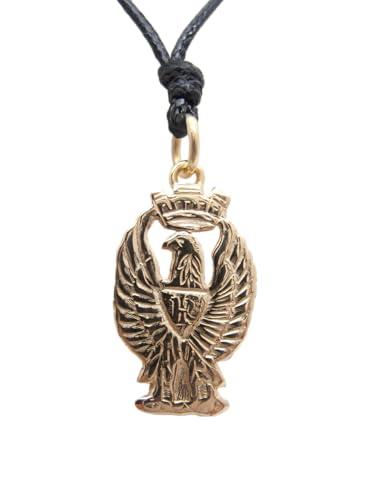 Polizia : Ciondolo in Oro Giallo 18 Kt (750 millesimi) con l'Aquila Simbolo - Pendente con Girocollo - Stemma - Fregio