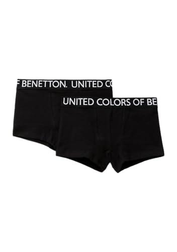 United Colors of Benetton Set 2 Boxer 3OP80X230 Corti, Nero, 140 Bambino