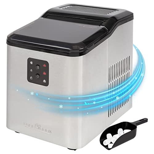 ProfiCook® Macchina per cubetti di ghiaccio | cubetti di ghiaccio in 10 minuti | fino a 12 kg di ghiaccio in 24 ore | macchina per cubetti di ghiaccio | 2 dimensioni di cubetti di ghiaccio | serbatoio