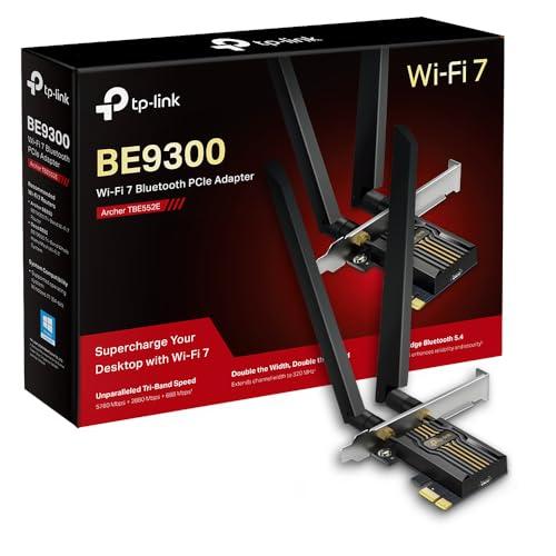 TP-Link Archer TBE552E PCIe Scheda WiFi BE9300Mbps WiFi 7, Scheda Bluetooth 5.4, WPA3, MU-MIMO, OFDMA, Scheda WiFi PC Fisso, Supporta Windows 11