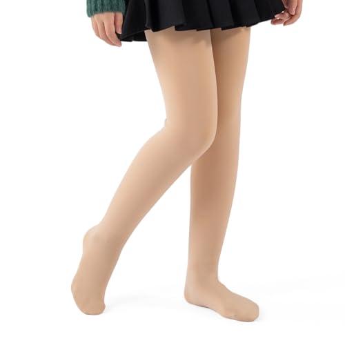 Sahunfri Collant In Pelliccia Per Ragazze In Crescita, Collant Termico Scolastico Per Età Da 3 A 14 Anni (IT, Età, 9 anni, 11 anni, Regular, Standard, Nuda)