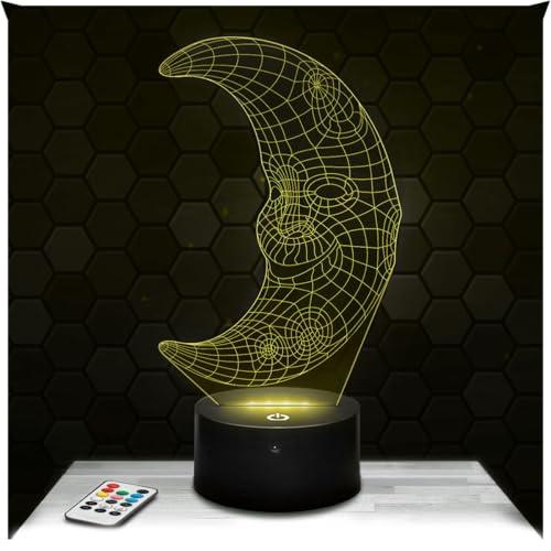 Lampe de chevet, Veilleuse Tactile Réveil Matin Lampe 3D LED illusion, Idée cadeau Noël anniversaire garçon et fille Lampe de nuit chambre d'enfant ou adulte