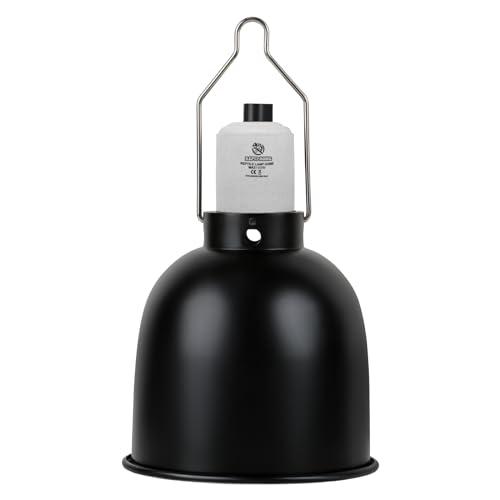 REPTI HOME Alluminio 14cm Cupola Profonda Rettile Light Fixture, Rettile Calore Lampada Fixture per UVB Lampadina Basking Calore Lampadina