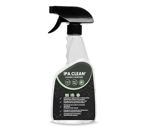 Mchem IPA Clean– Alcool Isopropilico 99,9 (500 ml) con Spruzzino – Detergente per Casa, Elettronica, Ufficio, Stampante 3D, Sgrassatore Universale, Pennelli Makeup e Spray – Isopropanolo - Alcol Puro