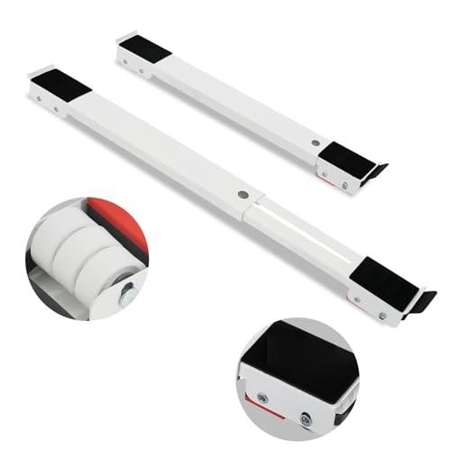 Leseed Base Per Lavatrice Regolabile, Portata 300 Kg, Base Con Ruote Con Base In Gomma Antiscivolo Ammortizzante, Adatta Per Frigoriferi, Divani, Armadi, Asciugatrici (Weiß)