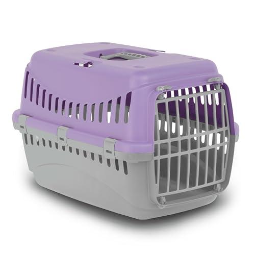 MP Bergamo - Cestino da Trasporto Gipsy 50 Porta in plastica per Gatti, 5 kg, Colore: LILLA