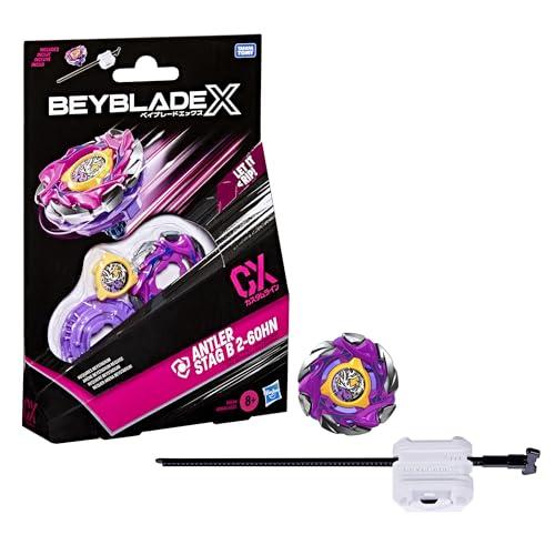 Hasbro Beyblade X, Set Starter Pack Antler Stag B 2-60HN CX con Trottola e Lanciatore