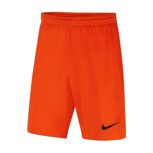 Nike Park III NB - Pantaloncini Unisex per Bambini, Unisex - Bambini, Pantaloncini, BV6865-819, Sicurezza Arancione/Nero, L
