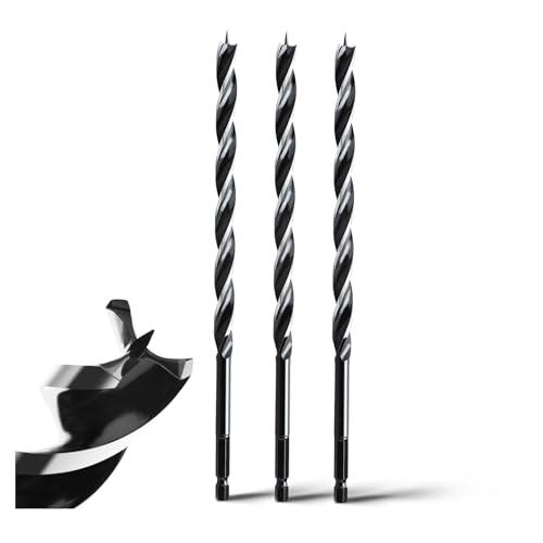 3 punte per legno, 6 x 230 mm, per legno tenero, legno duro con punta di centraggio e codolo E 6.35