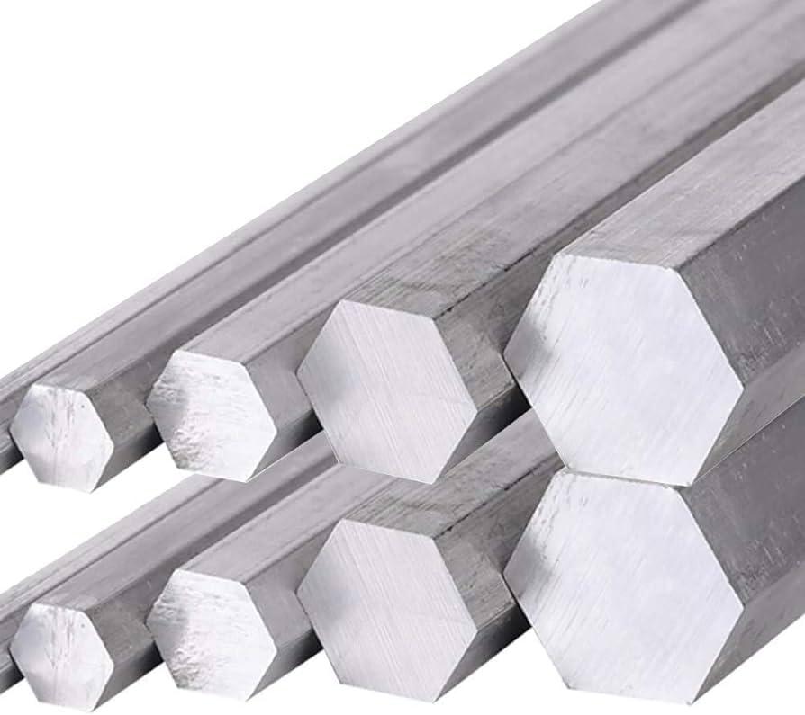Generico Barra Esagonale in Alluminio 6082 Anticorodal da 13 mm in Diversi Lunghezze (Ø 13 mm lunga 1 Metro)