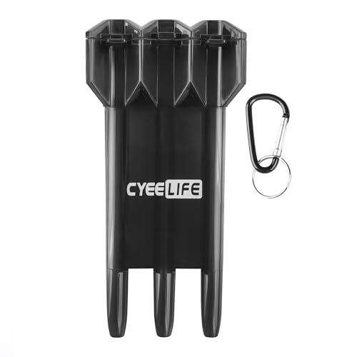 CyeeLife Custodia per il trasporto delle freccette, custodia regolabile per freccette, scatola portatile con chiusura a chiave, Nero, Custodia per freccette (Nero)