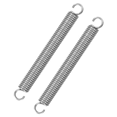 GUNGY Molle a Trazione 150mm Molla di Trazione Doppio Gancio in Acciaio Inossidabile Diametro Filo 2,5mm Diametro Esterno 16mm Tiro 19kg 2 Pezzi