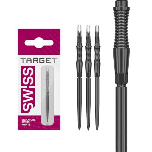 Target Darts Swiss Punte Storm Dart, RST (Set di 3 Punte) 42MM – Nero | Punte per Freccette, Punte Swiss Storm, Accessori Professionali per Freccette
