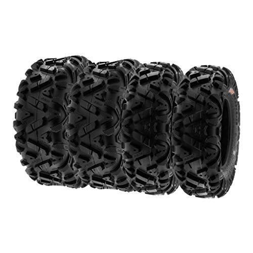 SunF A033 25 x 8 – 12 25 x 10 – 12 pneumatici Quad ATV UTV Power I All Terrain pneumatici con omologazione stradale 6PR TL 65J E marchio di omologazione, set di 4 pezzi