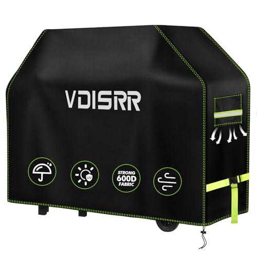 VDISRR Copertura Barbecue da Esterno, Tessuto Oxford 600D Resistente Telo Impermeabile 147 x 61 x 122 cm Copri Barbecue da Esterno per BBQ Grill Antivento UV Polvere Neve