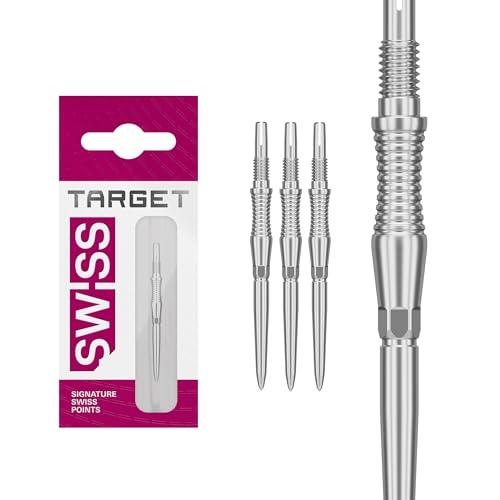 Target Darts Swiss Punte Storm Dart, RST (3 Pack Set of Tips) 30MM – Argento | Punte per Freccette, Punte Swiss Storm, Accessori Professionali per Freccette