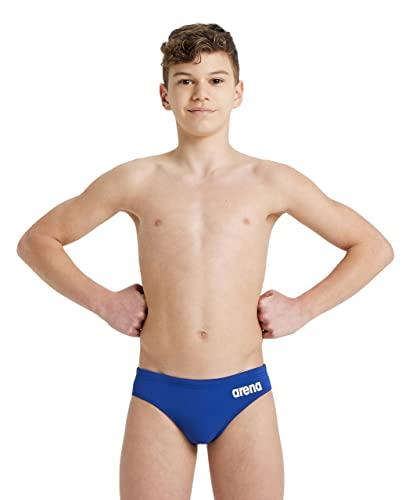 ARENA Solid Team Junior Costume Bambino, Costume da Bagno ad Asciugatura Rapida, Costume Slip Piscina in Tessuto MaxLife Eco con Massima Resistenza al Cloro e Protezione UV 50+