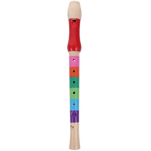 Ultnice Flauto soprano in legno a 8 fori, flauto musicale, strumento a fiato, per bambini (colore casuale)