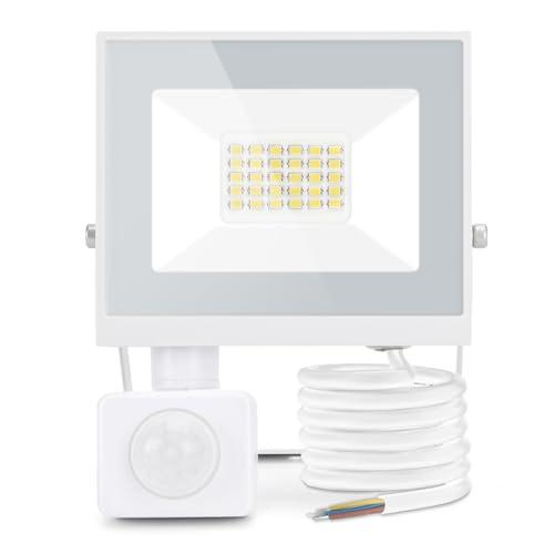 Aigostar Faretto LED Esterno con Sensore di Movimento PIR,Faro LED Esterno,Faretti LED,IP65 Impermeabile,per Giardino,Cortile,Patio
