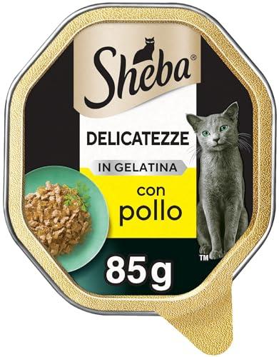 Sheba Delicatezze in Gelatina Trancetti, Cibo per Gatto con Pollo 85 g - 22 Vaschette