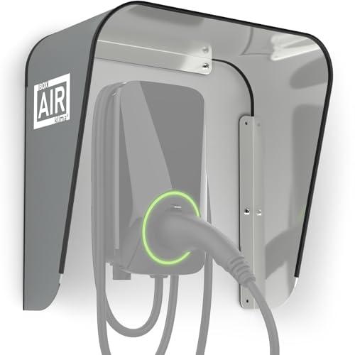 Box Air Klima Copertura Wallbox - Protezione Intemperie Stazione Ricarica Auto Elettriche - Alluminio Composito, Tettoia Antipioggia - Protezione Sole Raggi UV - Tettoia Wallbox