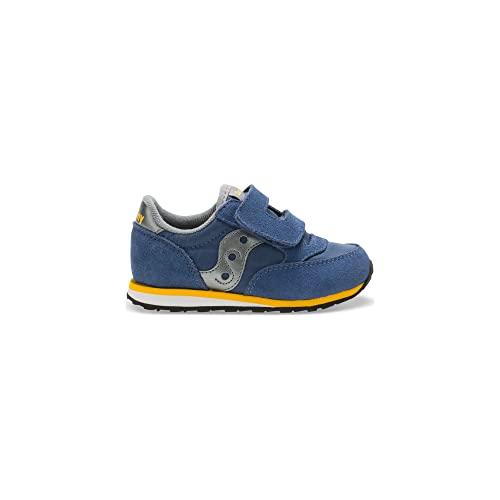 Saucony Baby Jazz HL, Scarpe da Ginnastica Unisex - Bambini e Ragazzi, Navy Silver Pink, 24 EU