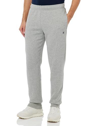 Champion Legacy Champion Basics - Powerblend Fleece Rib Cuff Pantaloni da Tuta, Grigio Melange Chiaro, L Uomo FW23