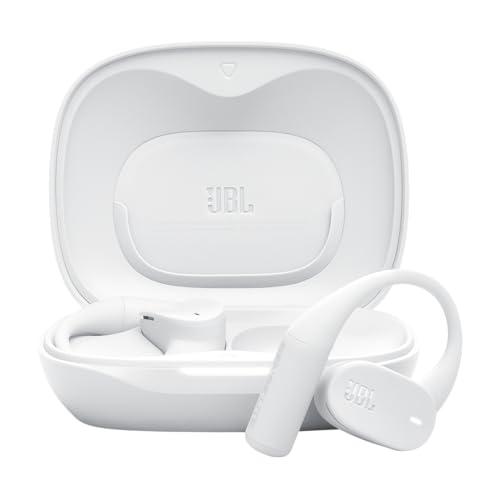 JBL Sense Lite Cuffie Open-Ear True Wireless con Archetto, Tecnologia OpenSound, 32H Autonomia, Impermeabili/Antipolvere con Certificazione IP54, Compatibili con App Headphones, Bianco