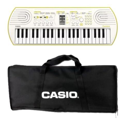 Tastiera Casio SA-80 a 44 Tasti, Bianco/Giallo Limone, con Borsa da Trasporto Nera