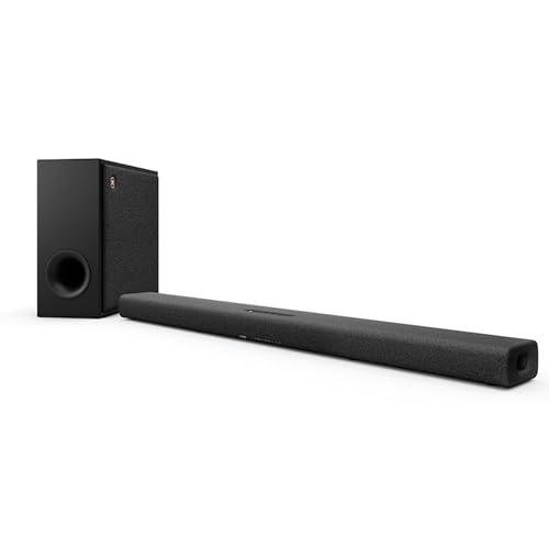 YAMAHA TRUE X BAR 50A Soundbar – Audio Surround Dolby Atmos, Alexa Integrata, Subwoofer Wireless, Clear Voice, HDMI eARC, Bluetooth, AirPlay 2, Spotify Connect – Grigio Carbone