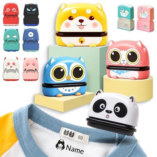 Anlewo Timbro Personalizzato - Timbro Vestiti Bambini Asilo - Timbro Per Vestiti - Timbri Personalizzati Per Abbigliamento Per Bambini - 13 Stili di Prodotto e 36 Simpatiche Icone tra Cui Scegliere