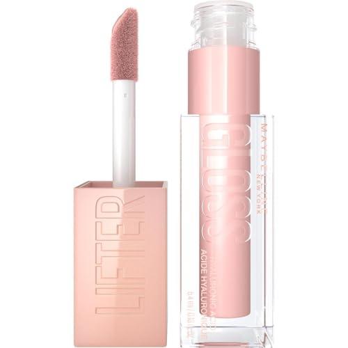 Maybelline New York Lifter Gloss, Lucidalabbra con acido ialuronico, Effetto rimpolpante e idratante, Ice (002), 5,4 ml