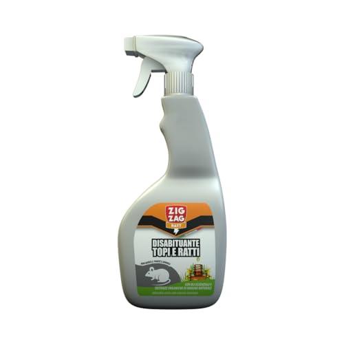 Zig Zag RATT Disabituante Topi e Ratti, Repellente Naturale Contro Topi e Ratti per Ambienti Domestici e Industriali, 750 ml