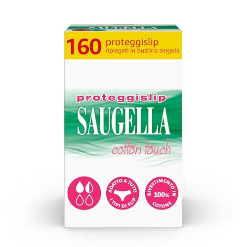 Saugella Assorbenti Cotton Touch Salvaslip, 160 Proteggislip, Sottili, Azione Antibatterica, Antiodore e Lenitiva
