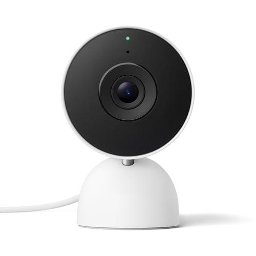 Google Nest Cam Indoor (con cavo, 3ª gen.) - Videocamera di sicurezza per interni con Video 2K - Compatibile con Google Home - Bianco ghiaccio