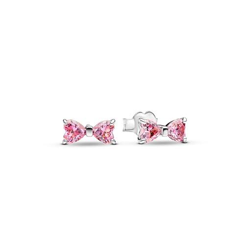 Pandora Timeless 293505C01 - Orecchini pendenti in argento sterling con zirconi, Rosa, Argento sterling, Zirconia cubica