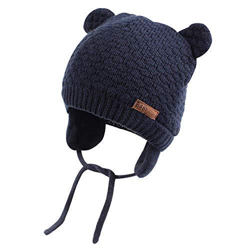DRESHOW Cappello Bambino Berretti Neonato Ragazzi Ragazze Morbido Carino Orso Infantile Orecchio Berreto Caldo Cappello per Bambini per Autunno Inverno
