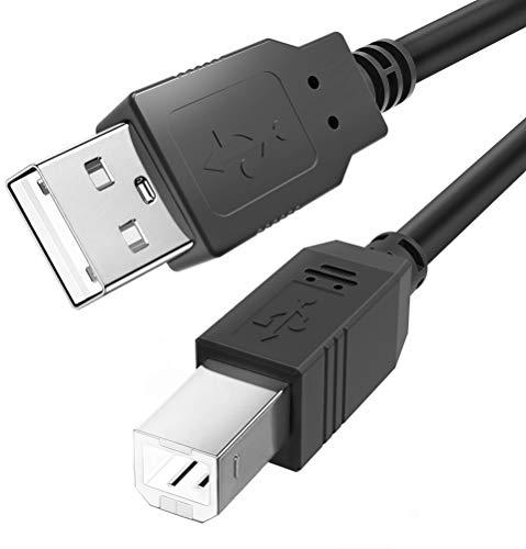 Cavo MIDI USB B per strumenti 6 FT, cavo da USB A a USB B ancabile Compatibile con piano, controller Midi, tastiera Midi, registrazione dell'interfaccia audio, microfono USB e altro