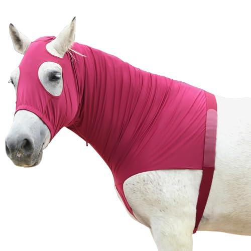 Gallopoff Hood Cavallo Elasticizzato con zip - Copertura del Collo e del Volto Completa
