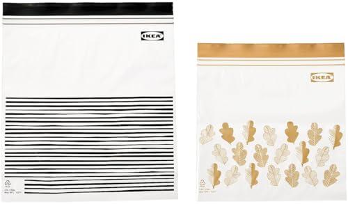 Ikea, Sacchetti richiudibili Istad, 1 confezione da 50 pezzi, 25 da 1,2 litri e 25 da 2,5 l, per freezer, qualità alimentare, colore viola, plastica, Grey